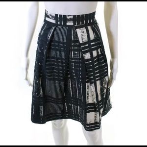 Lela Rose Blue and White Skirt